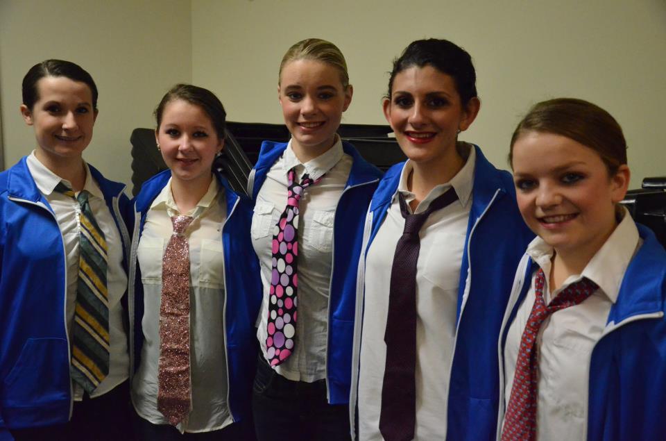 Ladies of the Top Hat II Performing Dance Team, all John Bapst students.
