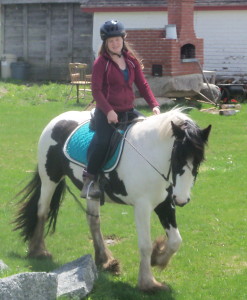 Laddy DeLucca Lowell riding for the simple pleasure of it.