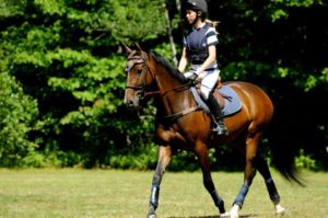 Tessa Lilley and her riding horse.