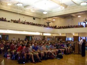 Sekera Auditorium full of students